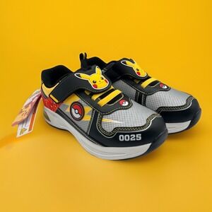 POKEMON PIKACHU low top shoes Little Boys Size 3 Light Up Sneakers GroundUp 0025
